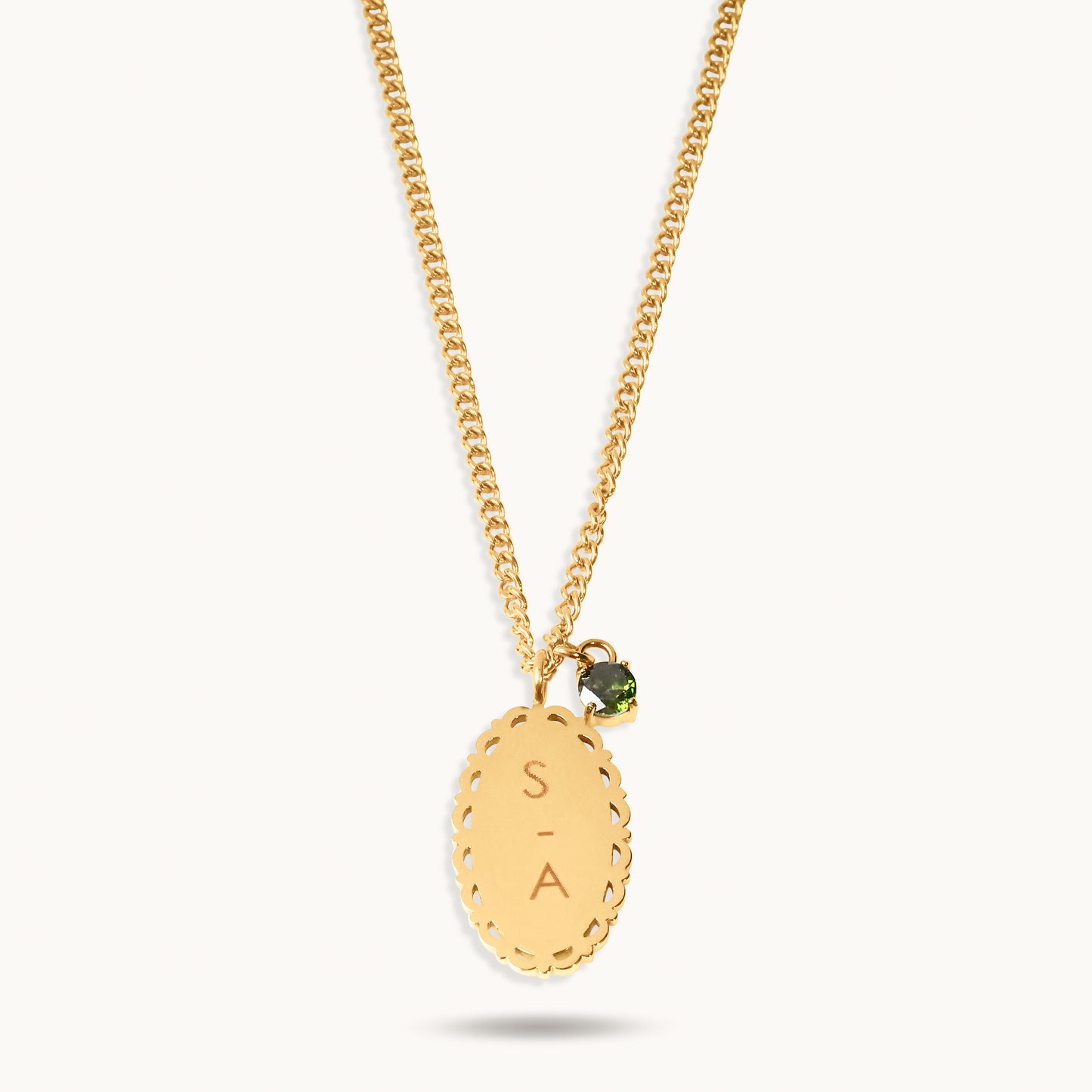 Vintage Oval Necklace - 18K Gold Plated