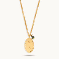 Vintage Oval Necklace - 18K Gold Plated