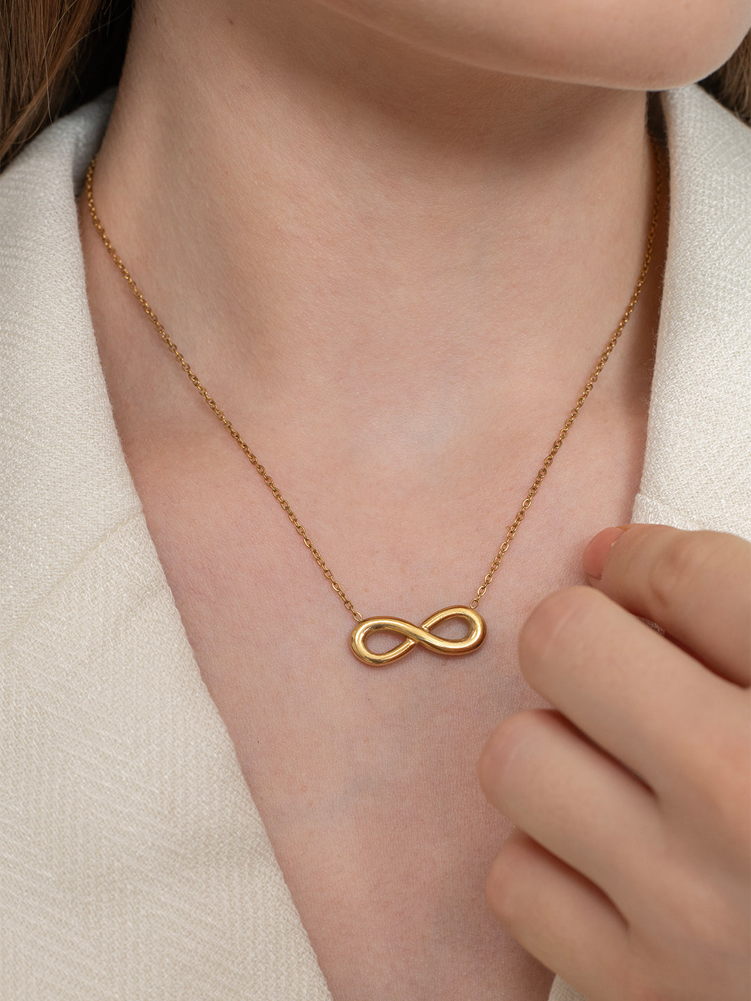 Infinity Loop Necklace – 18K Gold Plated