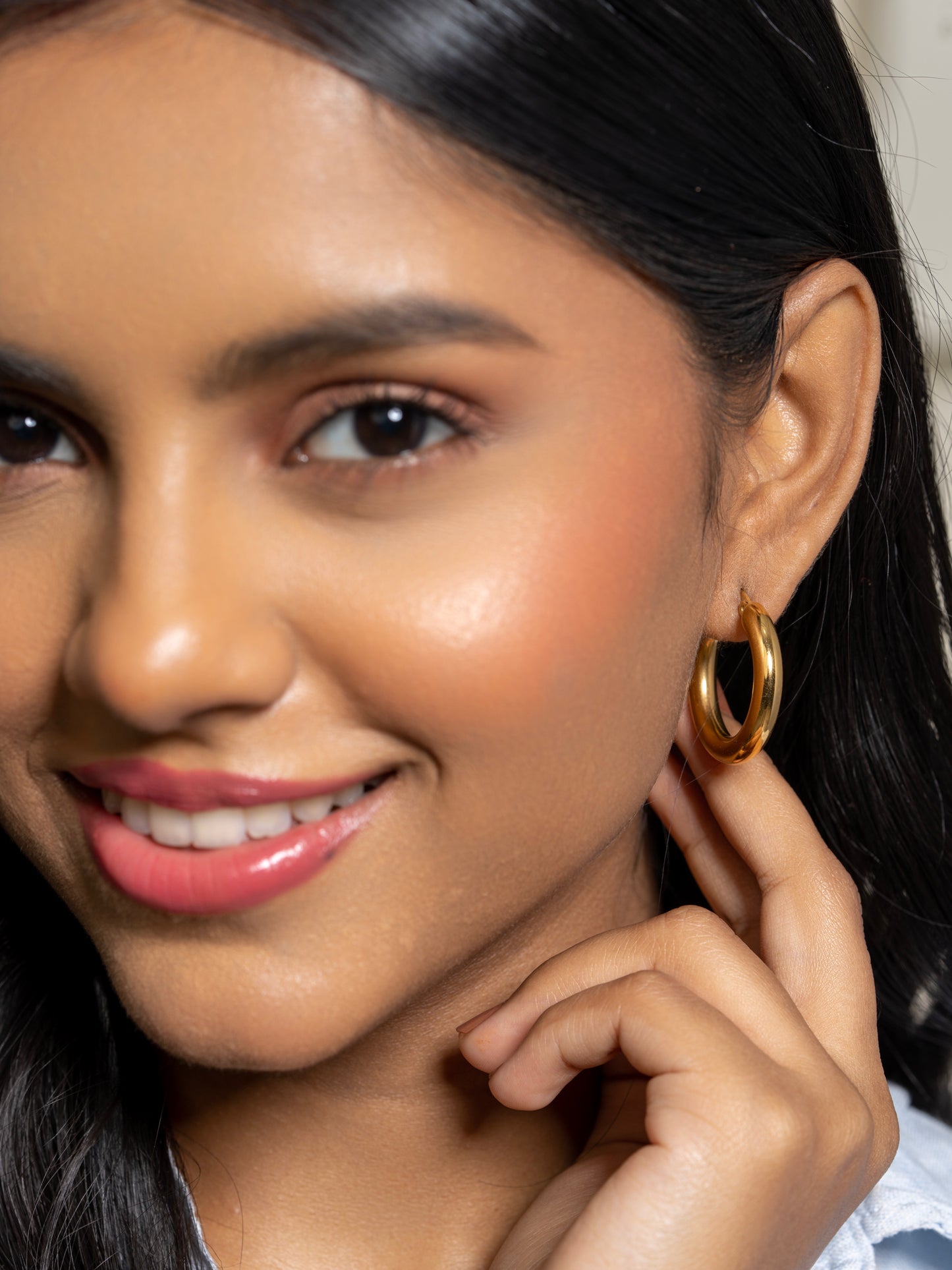 Celine Hoops Large - 18K Gold Plated