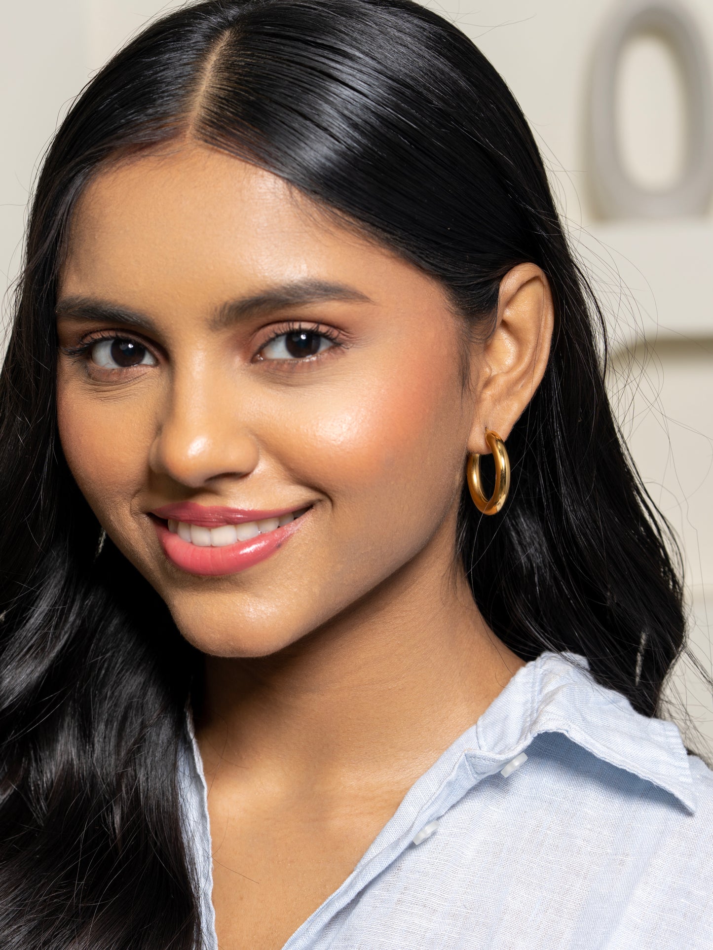 Celine Hoops Large - 18K Gold Plated