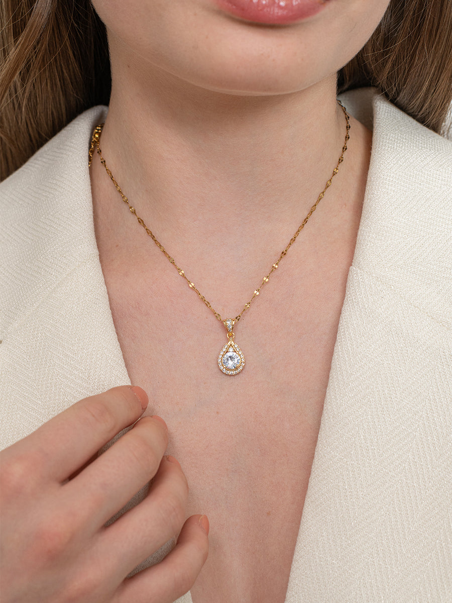 Aurora White Necklace – 18K Gold Plated image 2