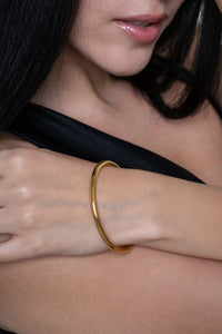Classic Gold 5mm Bangle  - 18K Gold Plated