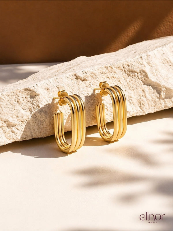 Caelis Earrings – 18K Gold Plated