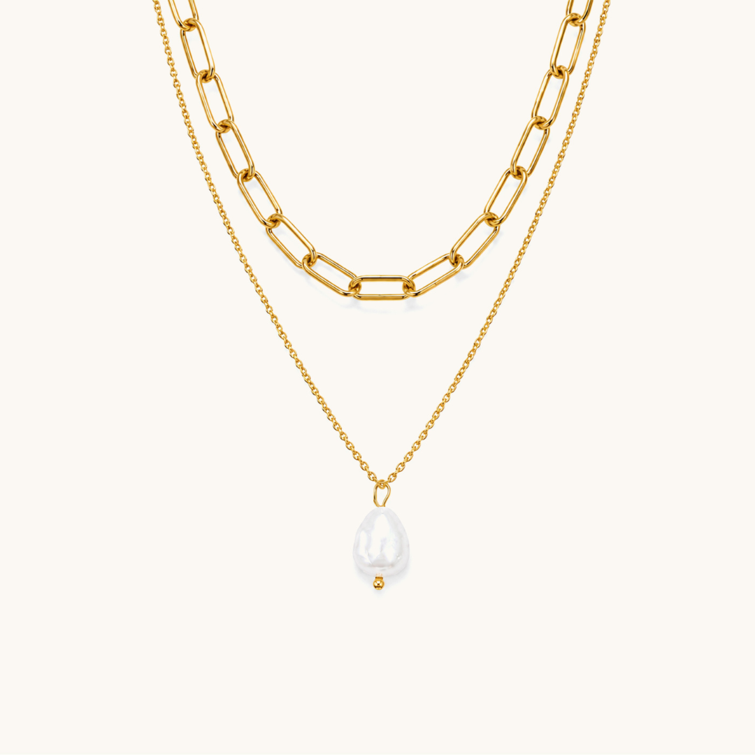 Capri Layered Necklace -  18K Gold Plated