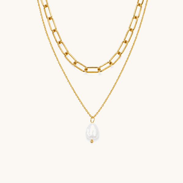 Capri Layered Necklace -  18K Gold Plated