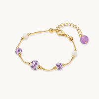 Capri Violet Bracelet - 18k Gold Plated