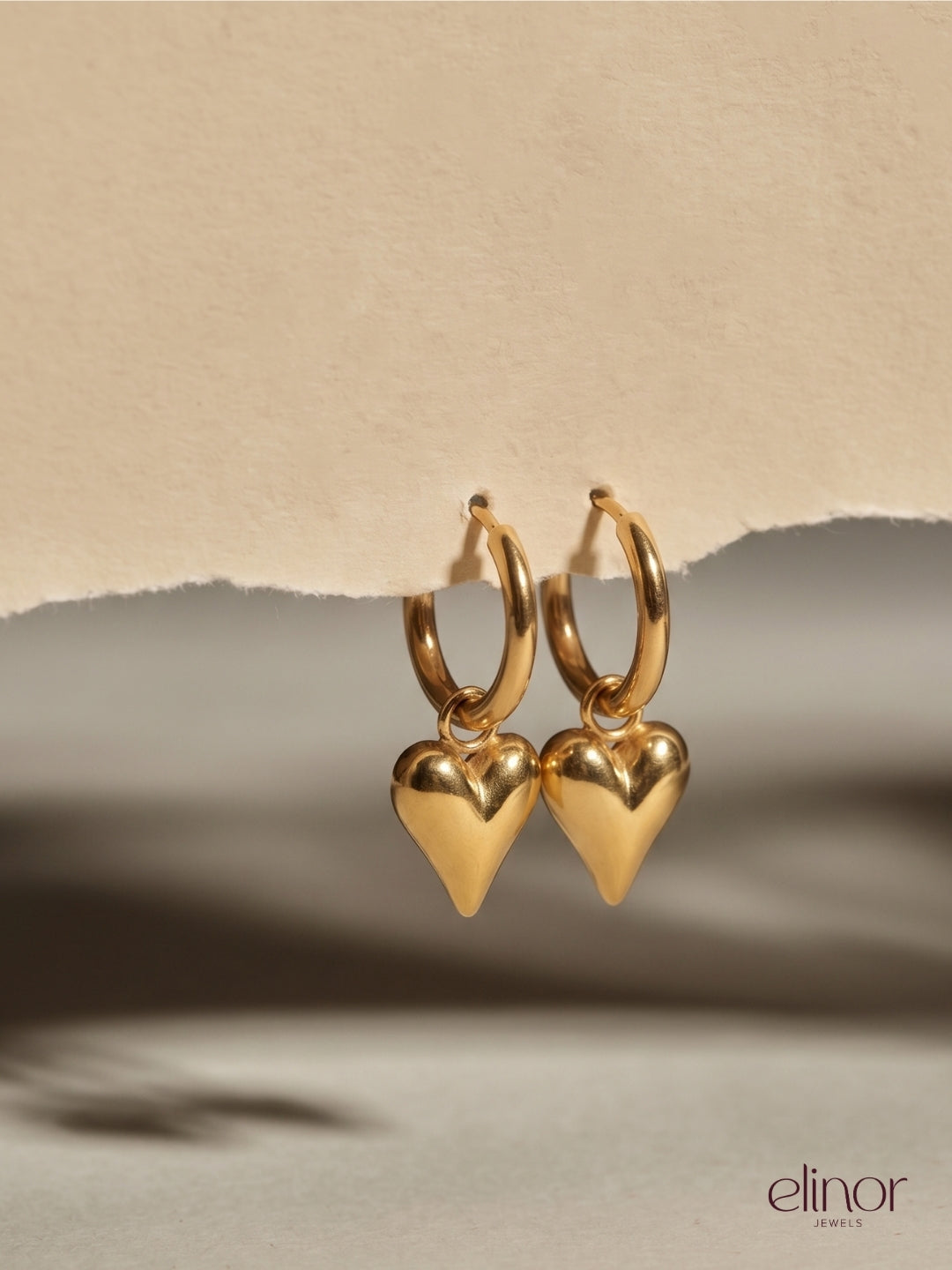 Cherish Heart Huggies - 18k Gold Plated
