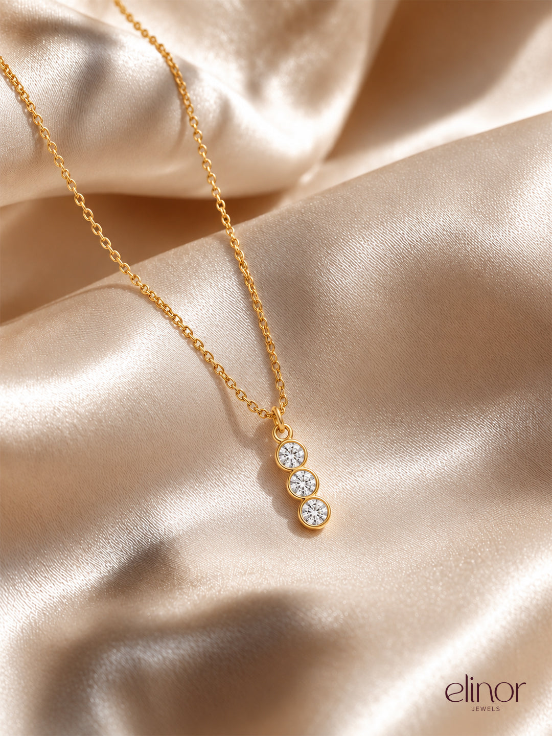 Ava Trio Necklace - 18K Gold Plated