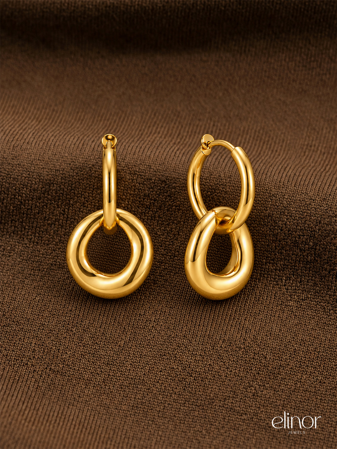 Cara Link Earrings - 18K Gold Plated