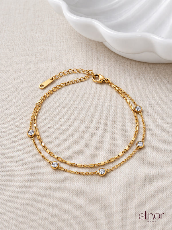 Danika Layered Bracelet - 18K Gold Plated