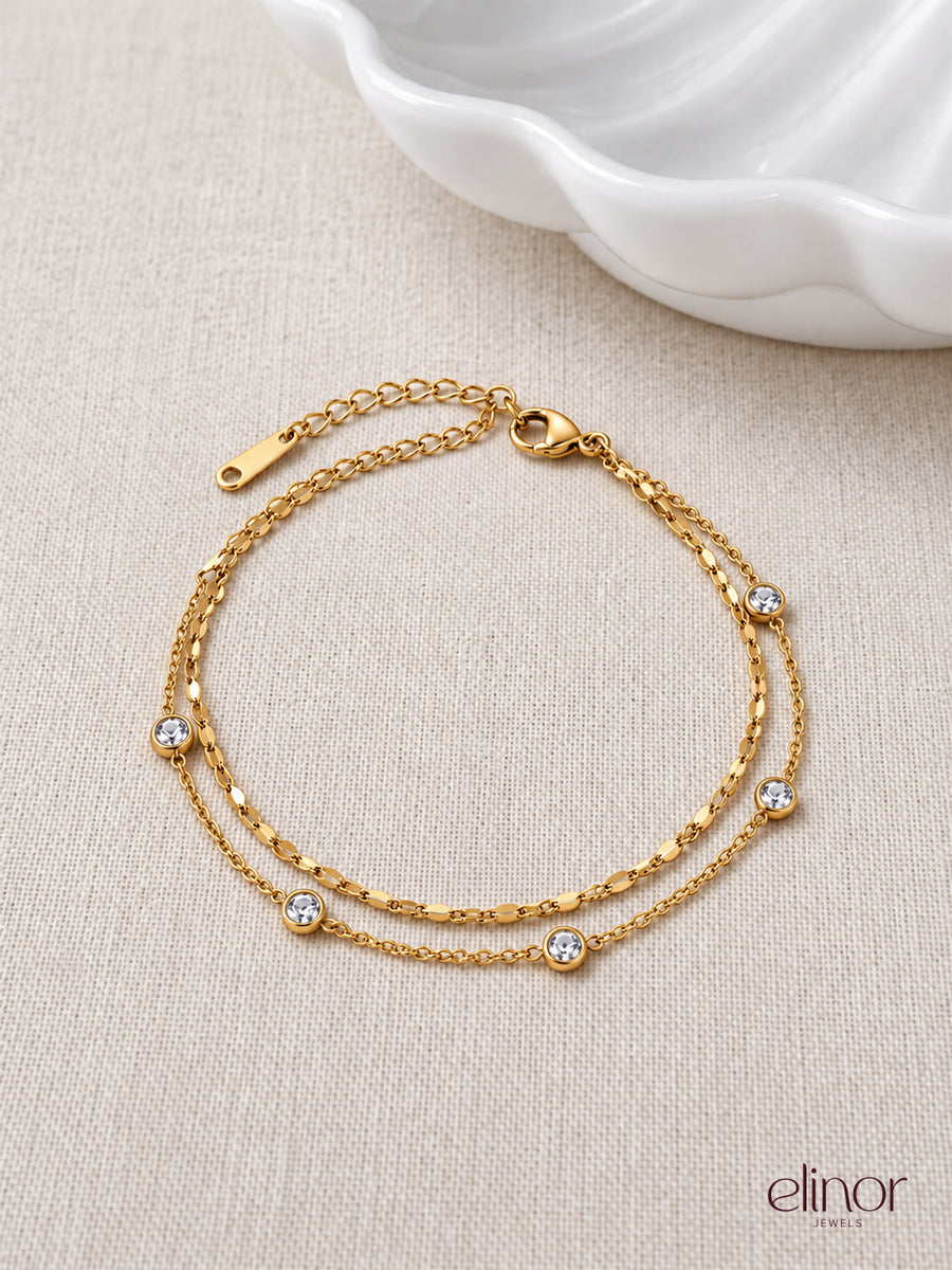 Danika Layered Bracelet - 18K Gold Plated image 2