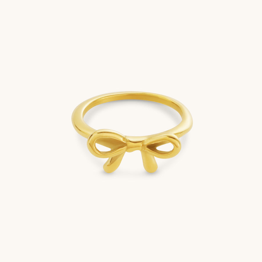 Bow Ring  - 18K Gold Plated image 1