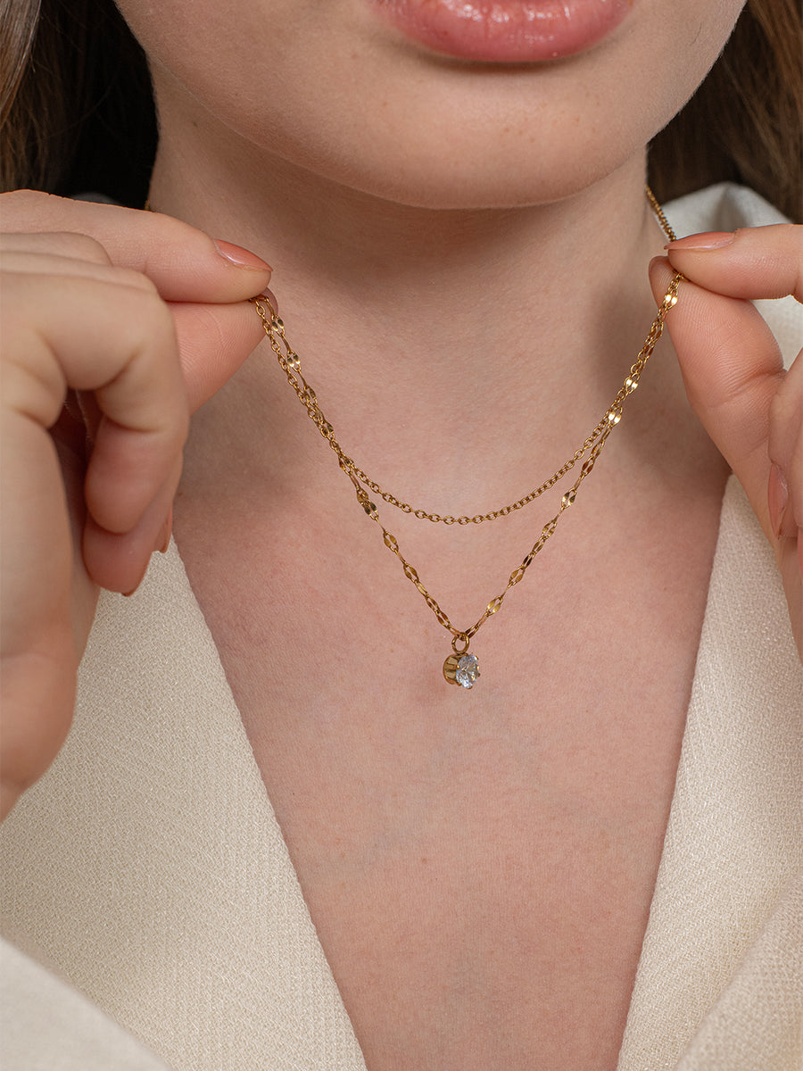 Dew Drop Necklace - 18k Gold Plated image 3