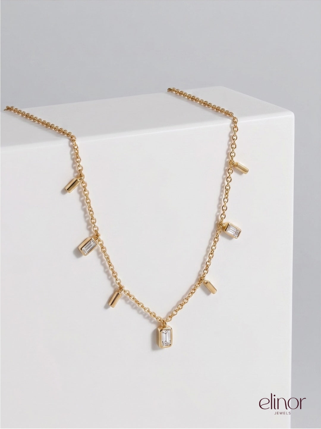 Deco Glaze Necklace - 18k Gold Plated