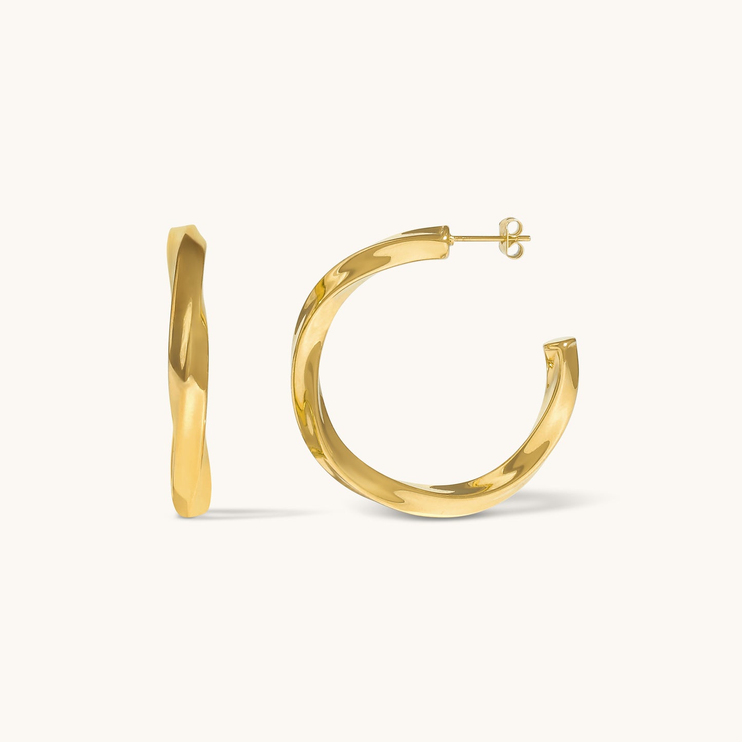Theo Hoops - 18K Gold Plated