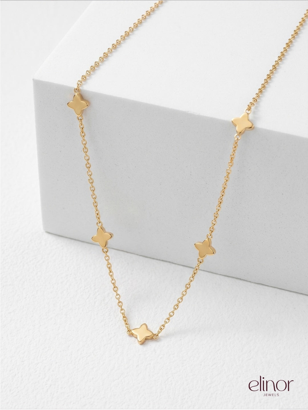 Astral Clover Necklace - 18k Gold Plated