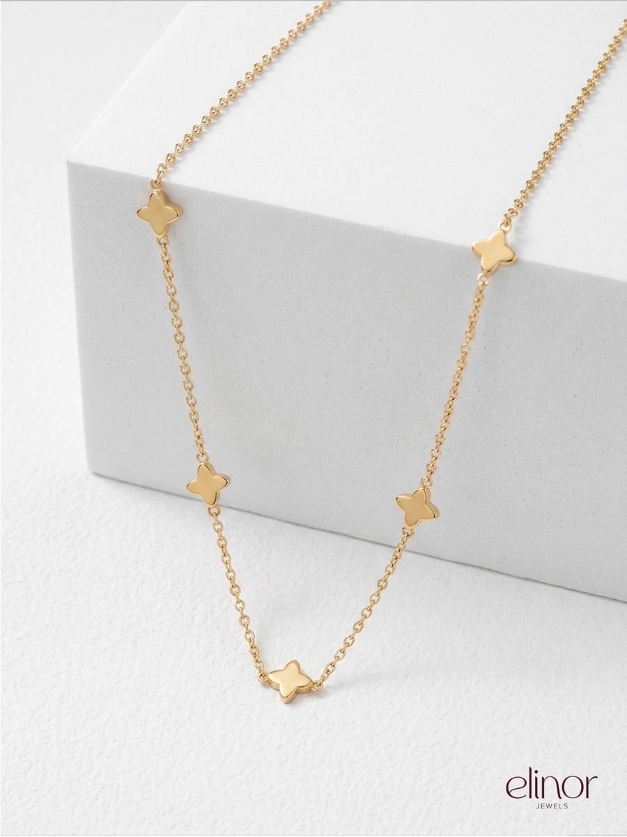 Astral Clover Necklace - 18k Gold Plated image 5