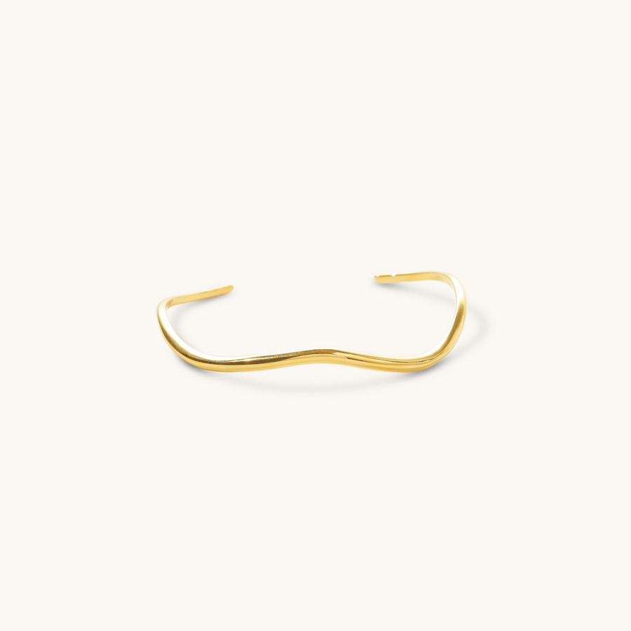 Wave cuff - 18K Gold Plated image 2