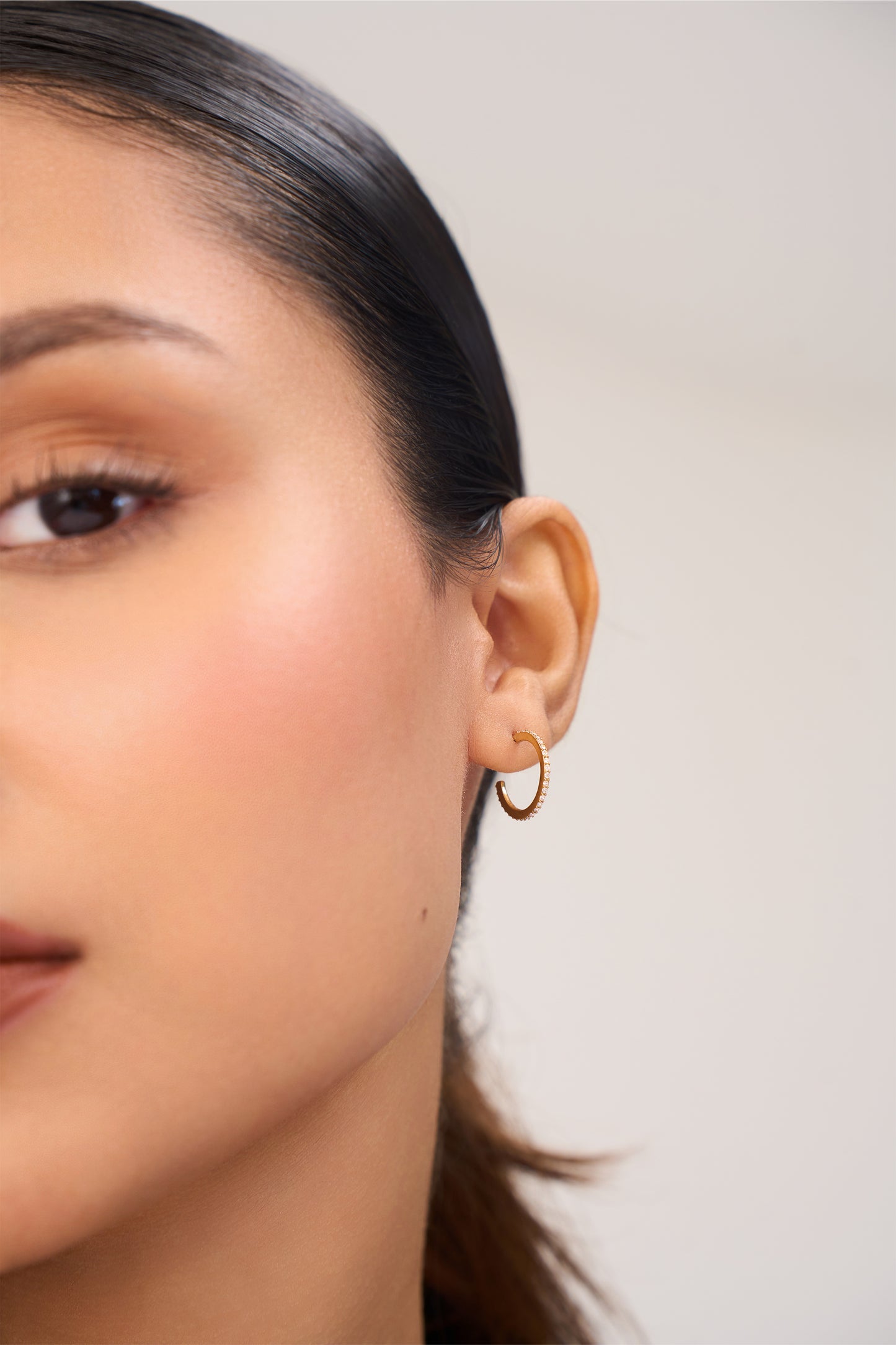 Classic Mini Diamond Hoops - 18K Gold Plated