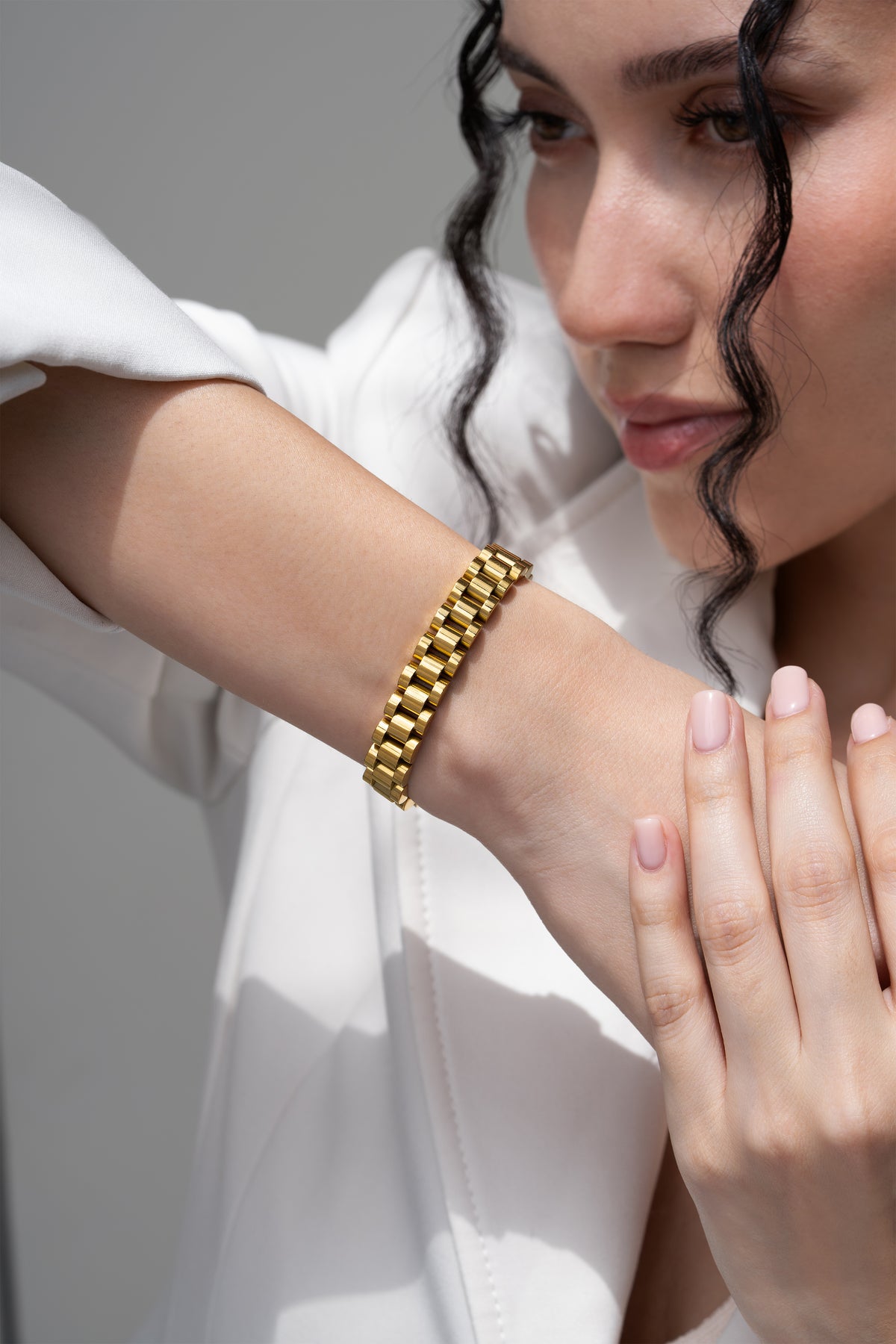 Watch Link Bracelet - 18K Gold Plated image 1