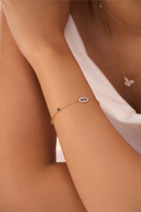 Evil Eye Bracelet - 18k Gold Plated