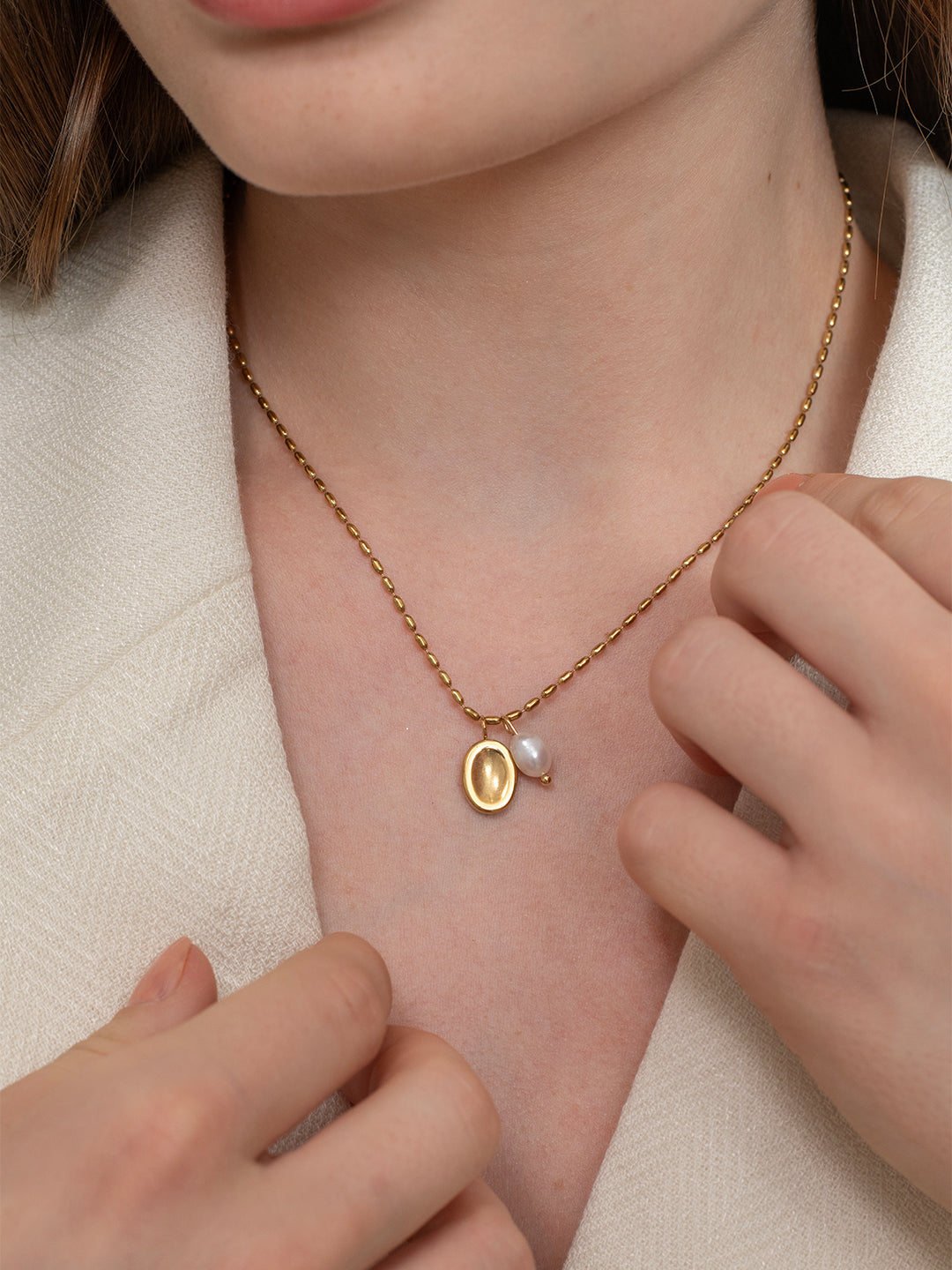 Rosique Necklace  - 18k Gold Plated