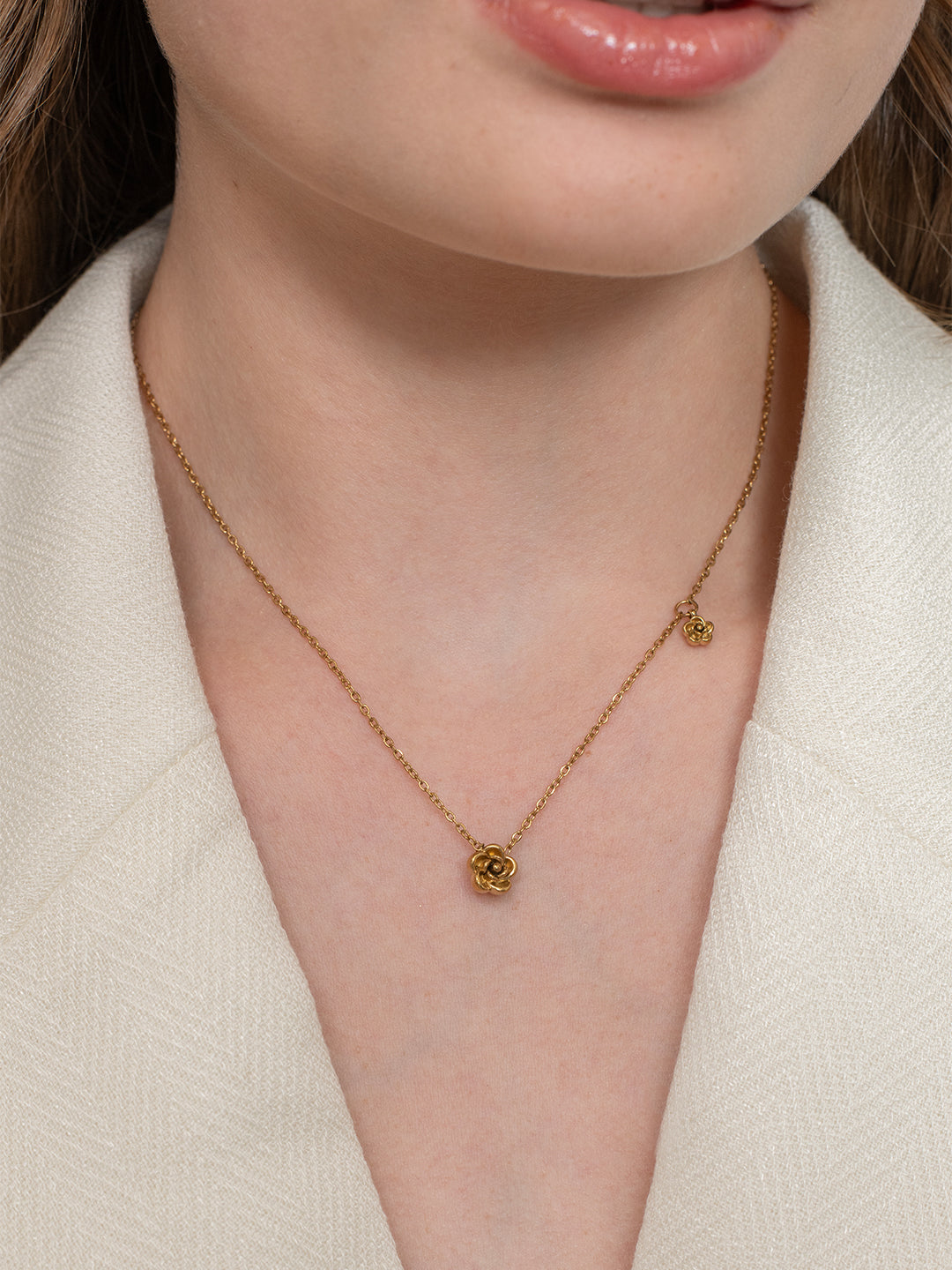 Roselle Necklace - 18K Gold Pleated