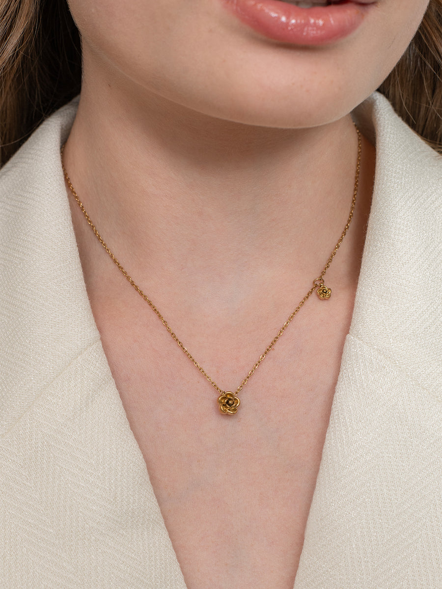 Roselle Necklace - 18K Gold Pleated image 6