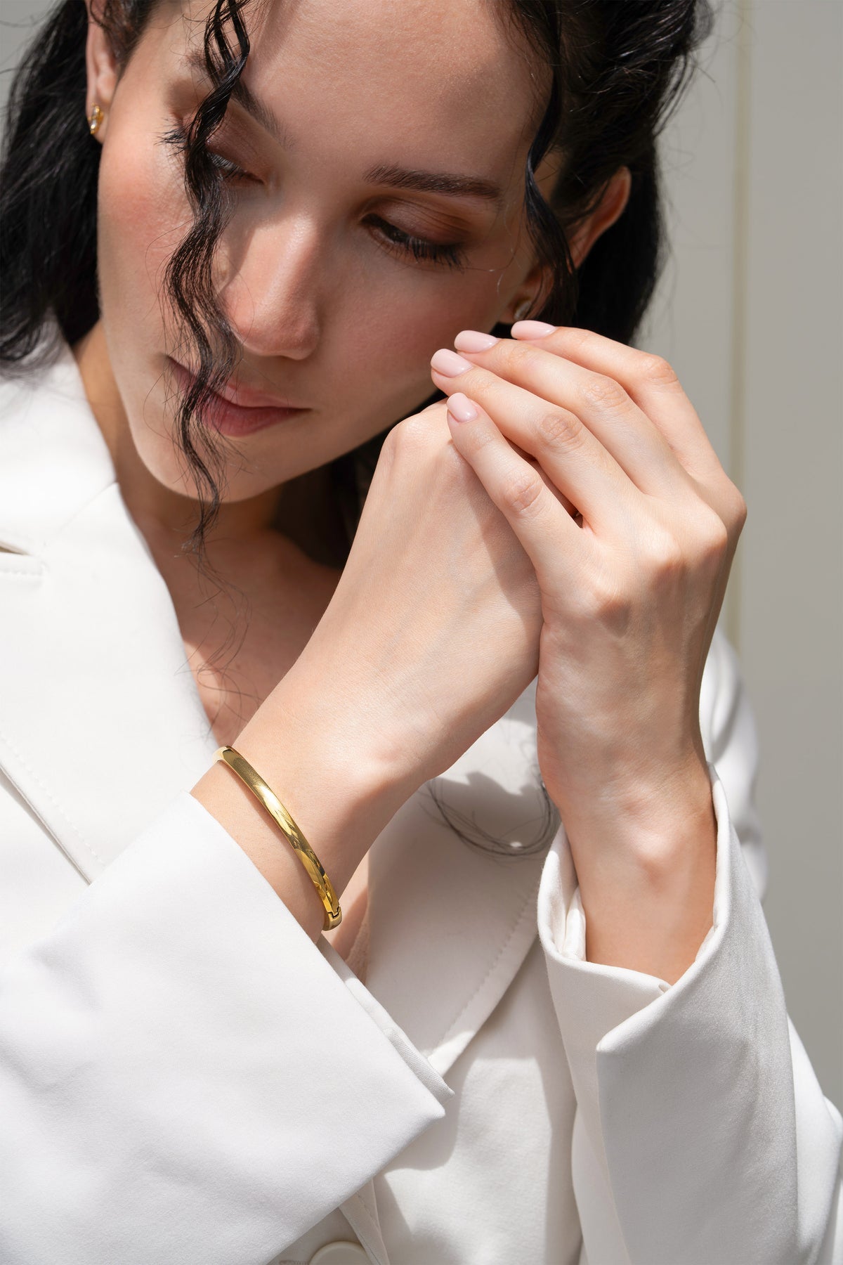 Kai 5mm Bangle - 18K Gold Plated image 1