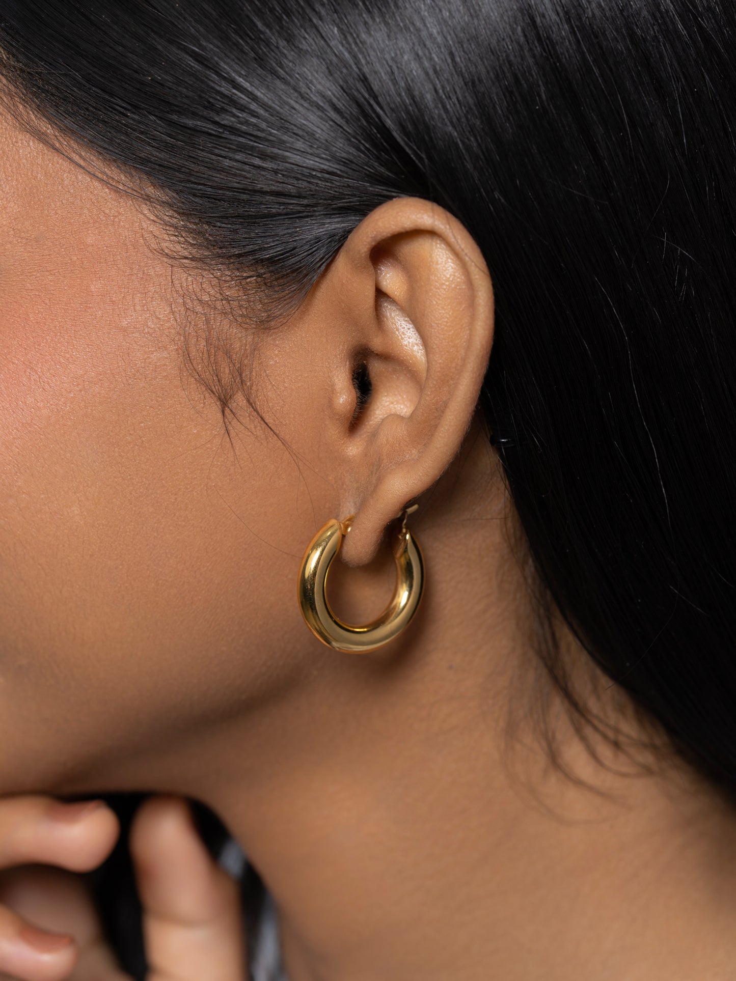 Celine Hoops Medium - 18K Gold Plated