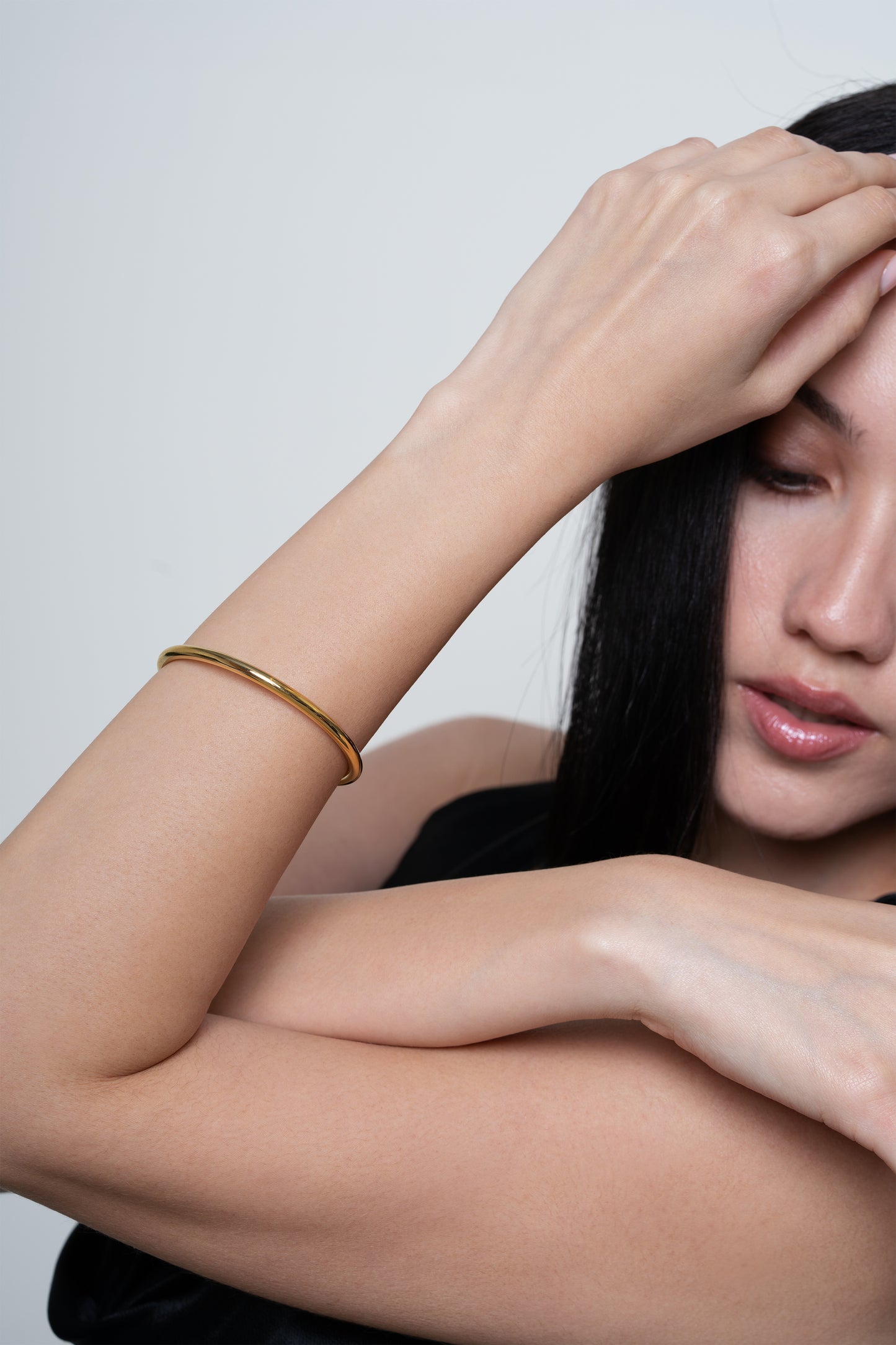 Classic Gold 5mm Bangle  - 18K Gold Plated