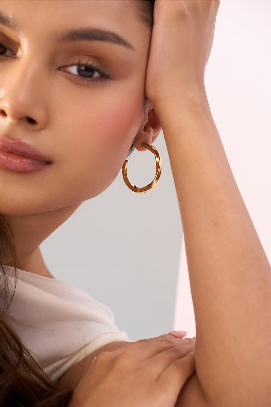 Theo Hoops - 18K Gold Plated image 3