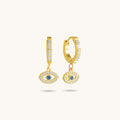 Nazar Evil Eye Huggies - 18K Gold Plated