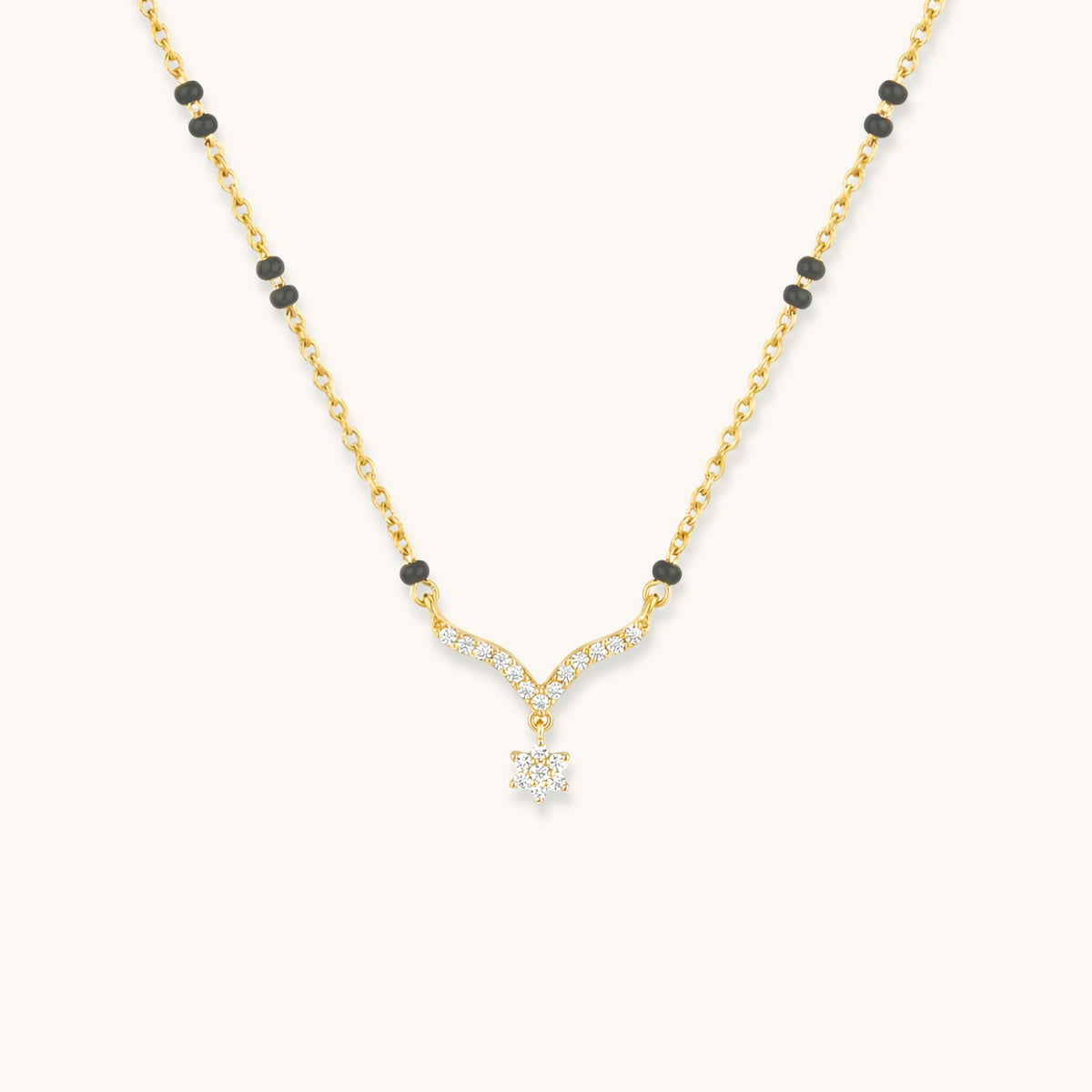 Elara V Mangalsutra - 18K Gold Plated image 2