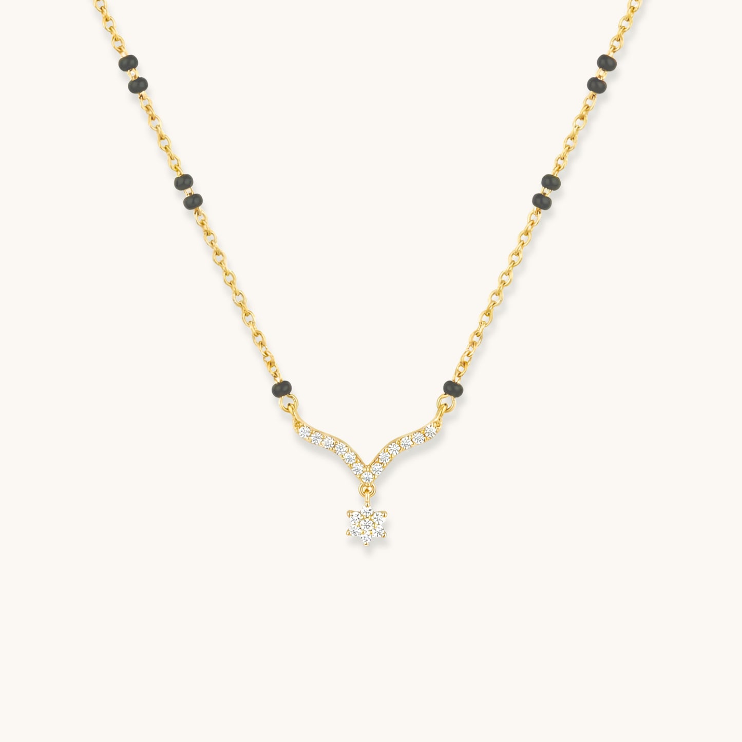 Elara V Mangalsutra - 18K Gold Plated