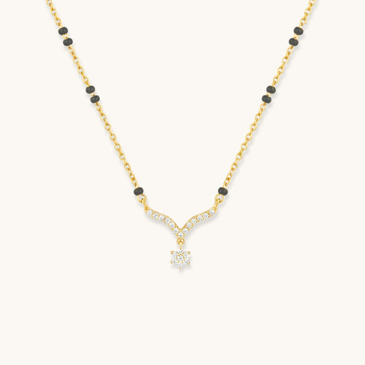 Elara V Mangalsutra - 18K Gold Plated