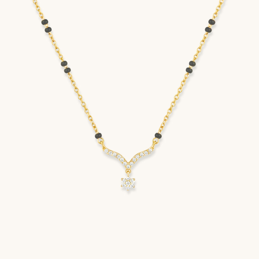 Elara V Mangalsutra - 18K Gold Plated image 2