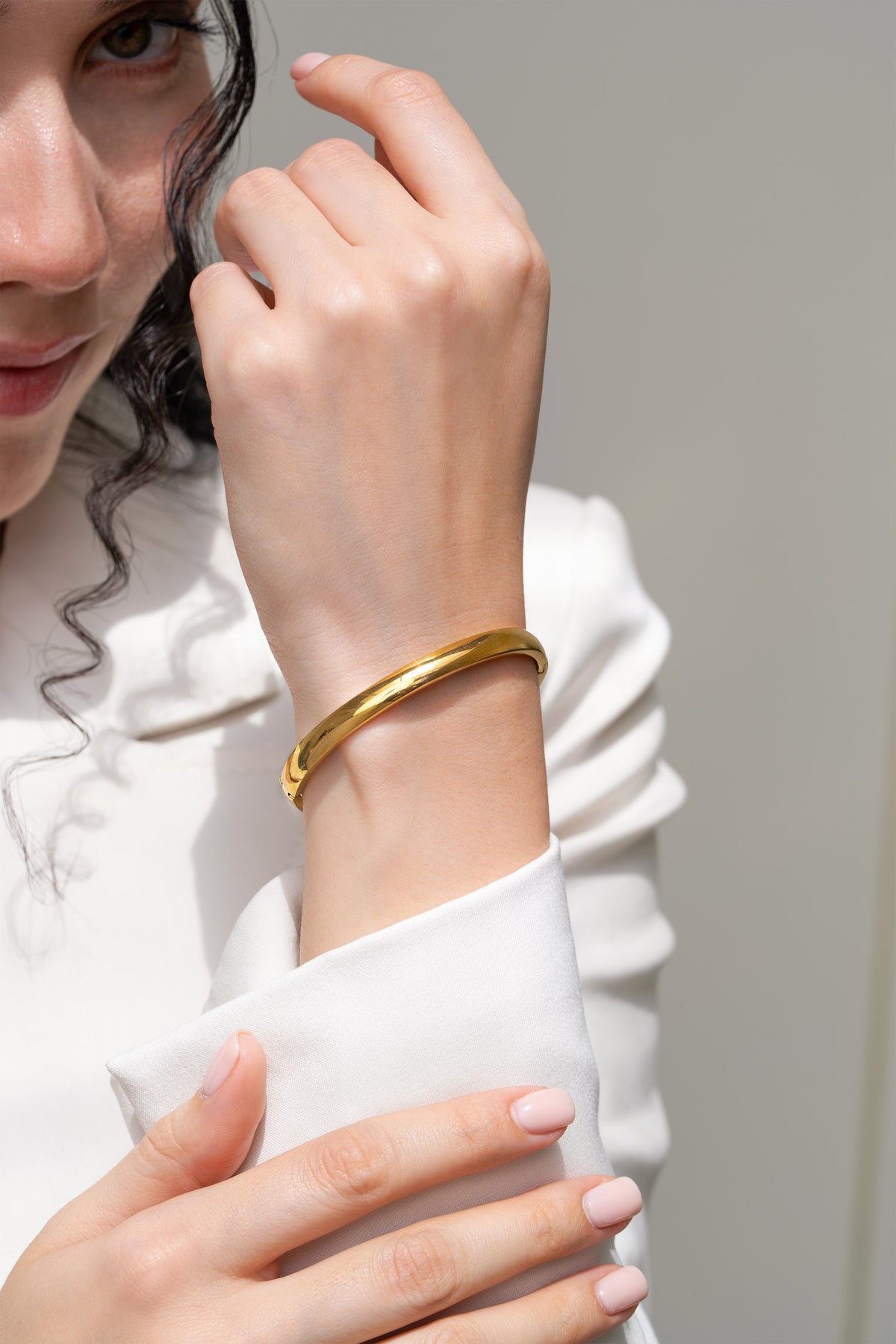 Kai 6mm Bangle - 18K Gold Plated image 3
