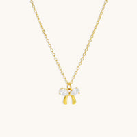 Bow Necklace  - 18K Gold Plated