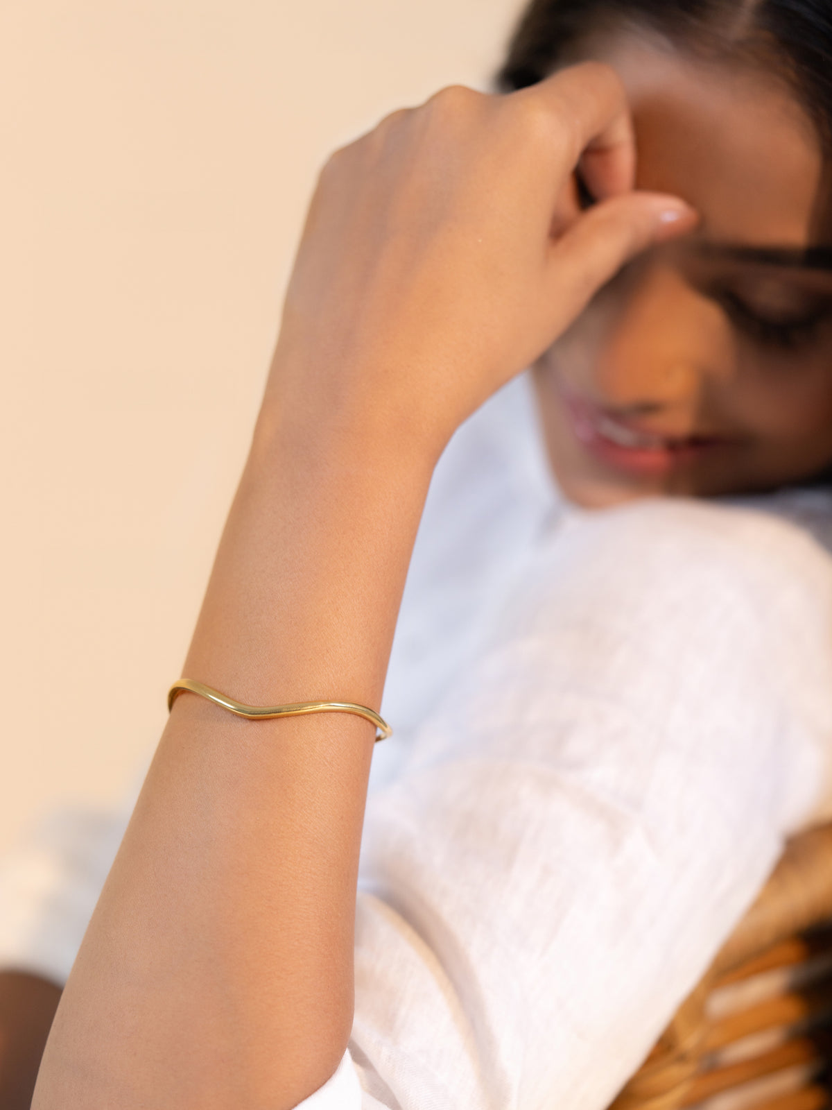 Wave cuff - 18K Gold Plated image 7
