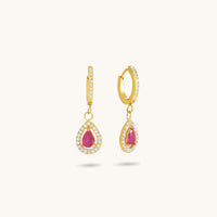 Niara Pink Huggies - 18K Gold Plated