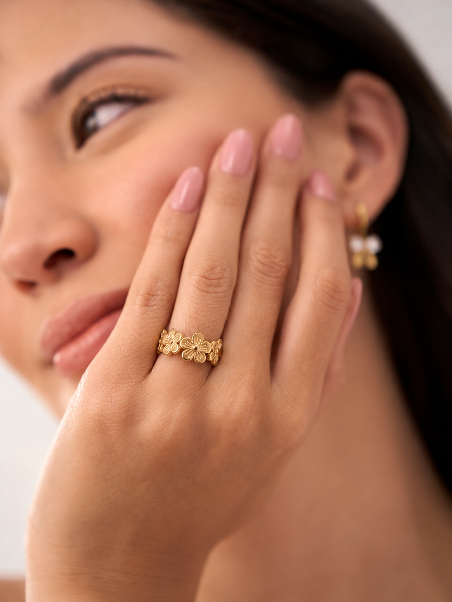 Flora Ring - 18K Gold Plated image 2