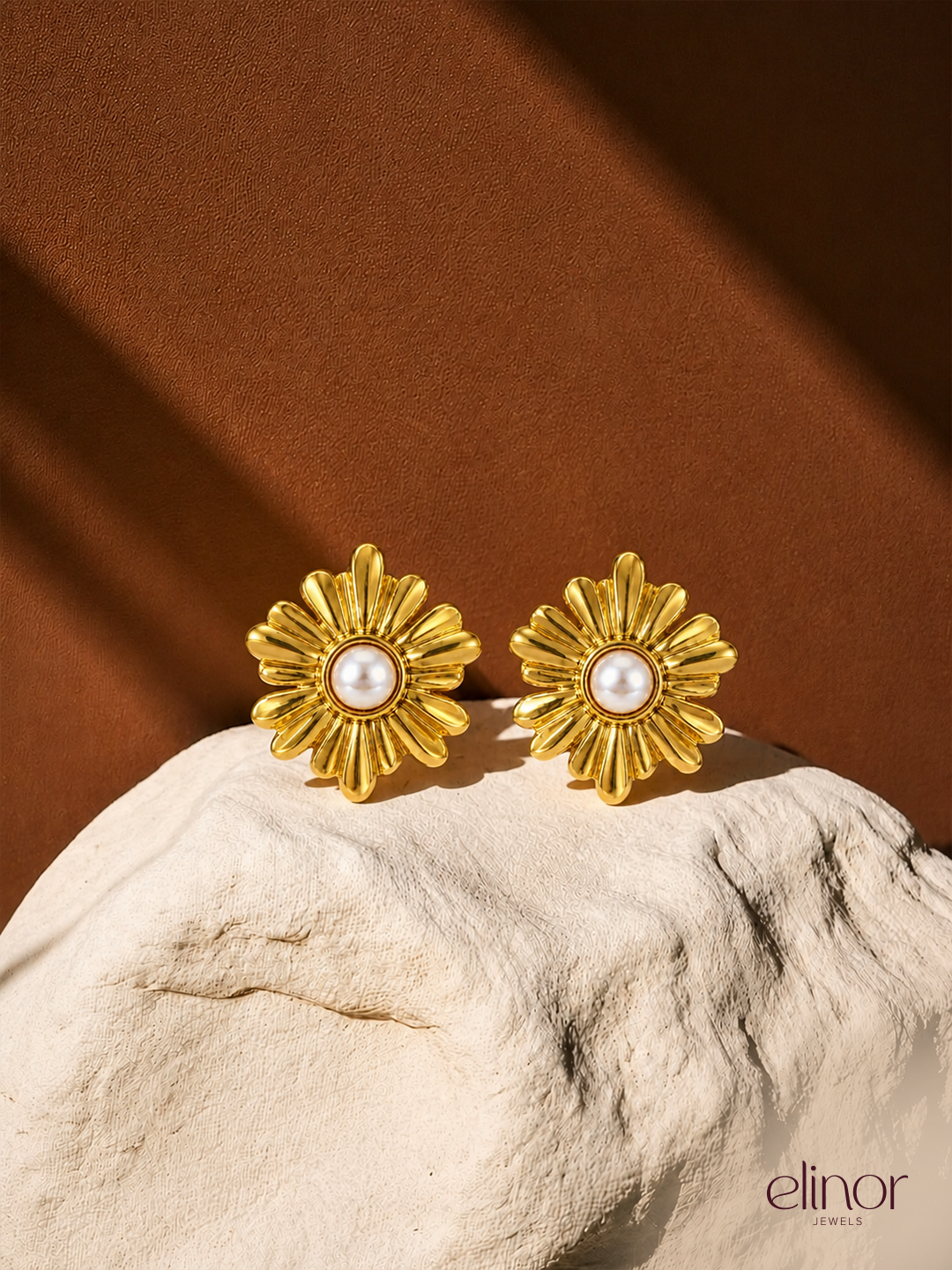 Floris Studs - 18K Gold Plated image 2