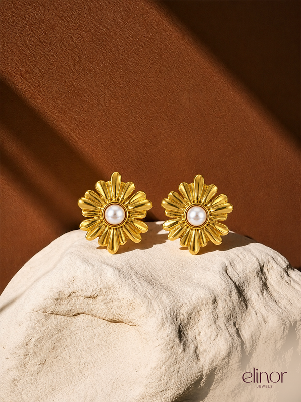 Floris Studs - 18K Gold Plated