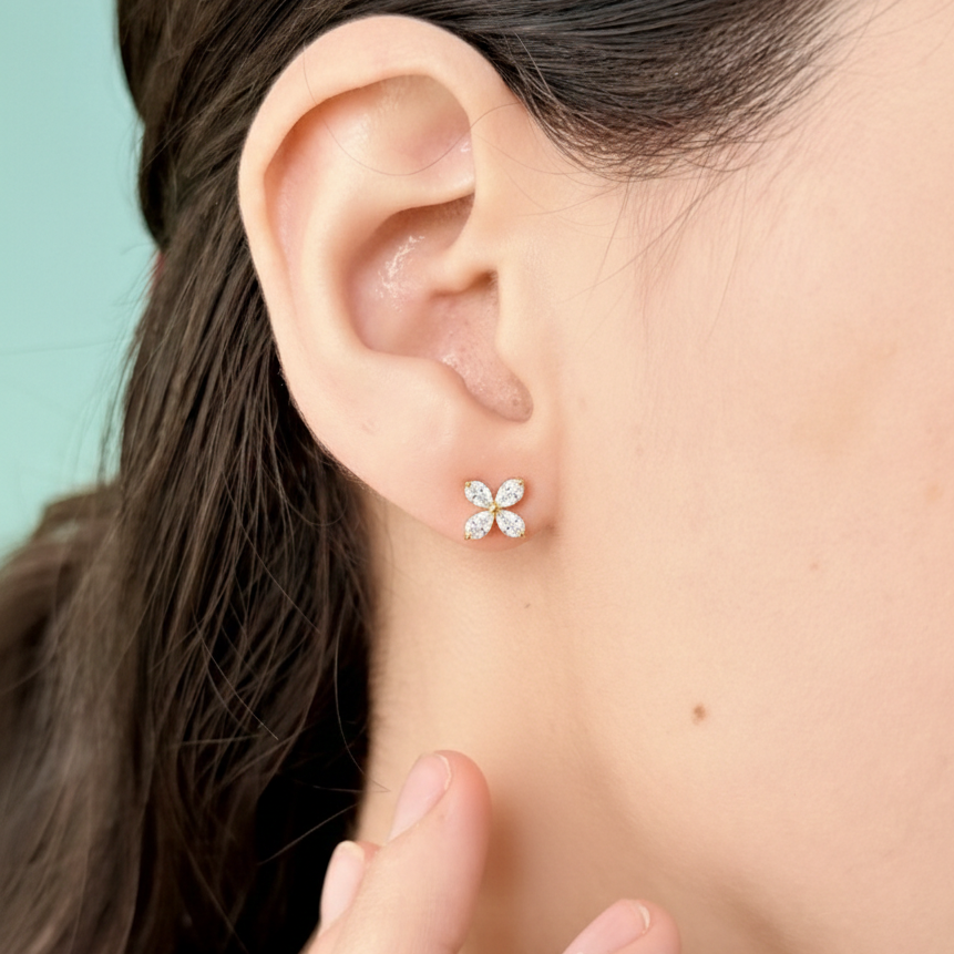 Iris Studs - 18k Gold Plated image 2