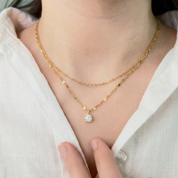 Elise Layered Necklace - 18k Gold Plated
