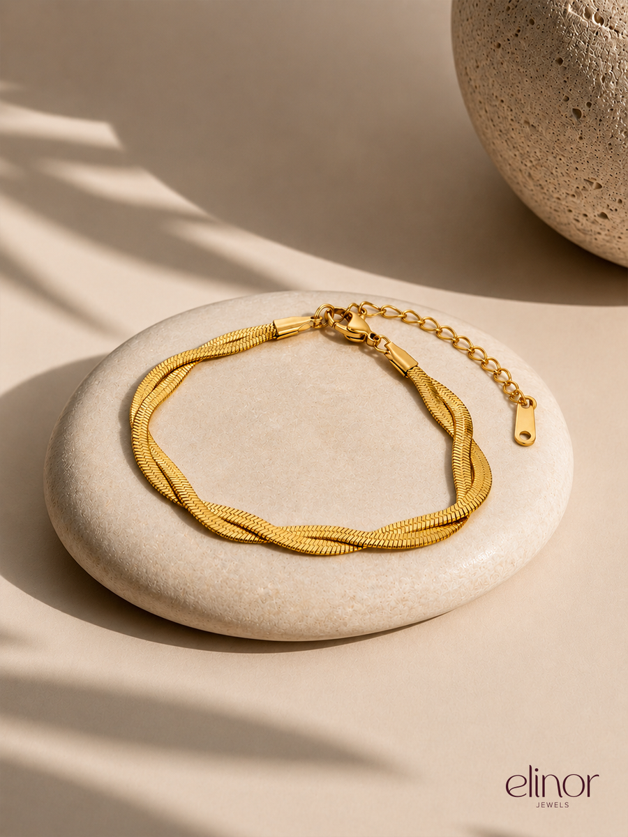 Golden Twist Bracelet - 18K Gold Plated image 2