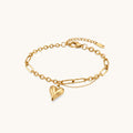 Heart Lock Bracelet - 18K Gold Plated