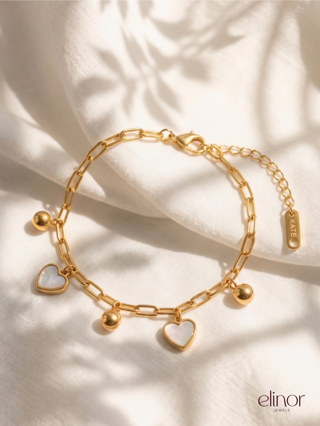 Heartfall Bracelet – 18K Gold Plated image 2